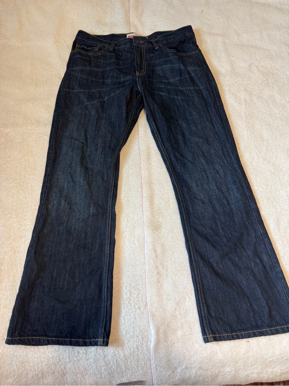Levi's 527 Boot Cut Jeans Boys 14H (33x28) Dark Cotton Denim Bootcut Leg